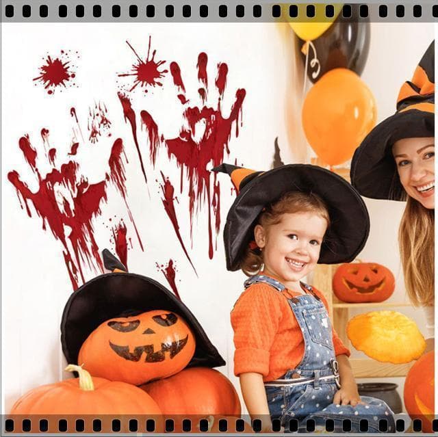 ステッカー大きめセット 3Dホラーハロウイン7ゾンビ　血まみれ  フット 楽天市場】ハロウィン ウォールステッカー ゾンビ 血の跡 手形 血痕