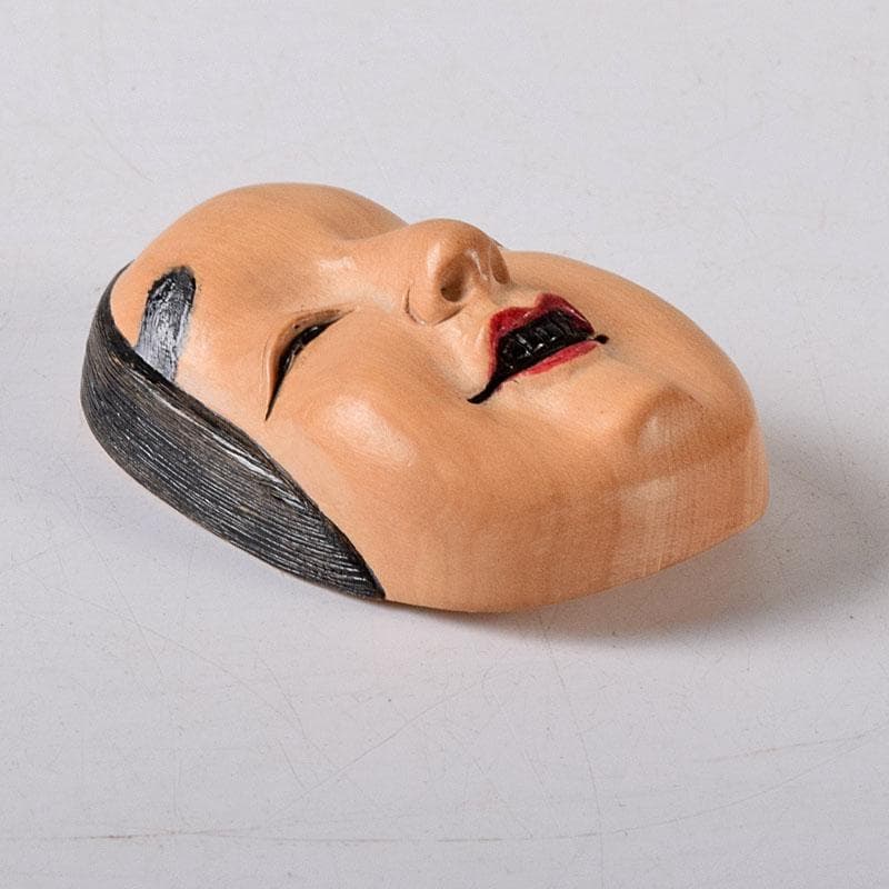 時代提げ物 木彫 面根付 能面 お面 若女 C 7750 - メルカリ