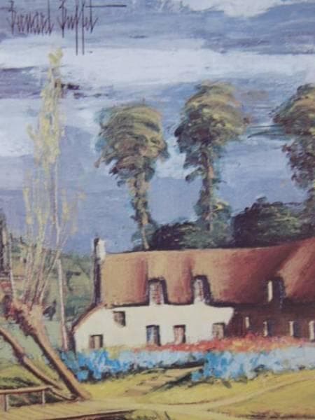 ベルナール・ビュッフェ、花咲く農家、希少画集画、新品額付 - メルカリ