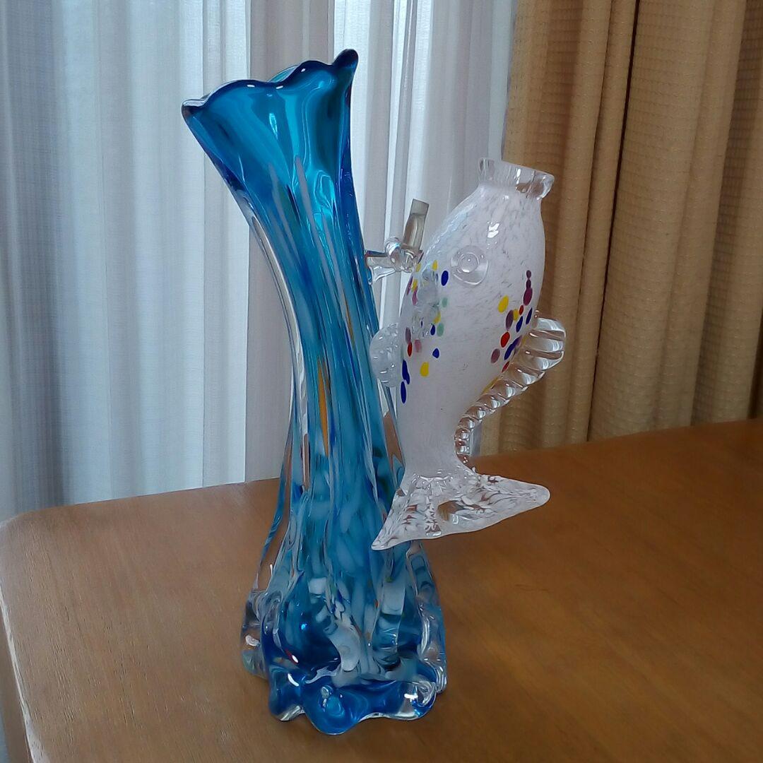 アンティークガラスの鯉の花瓶 000000001524_6zmDHFY.jpg