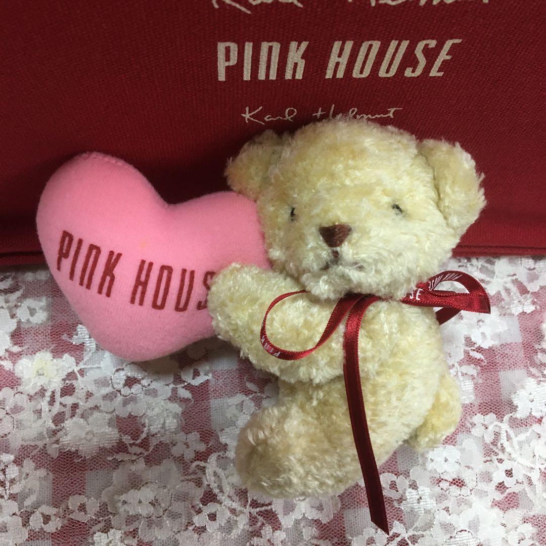 pink house ぬいぐるみコサージュ ブローチ バッチ ベア くま - メルカリ
