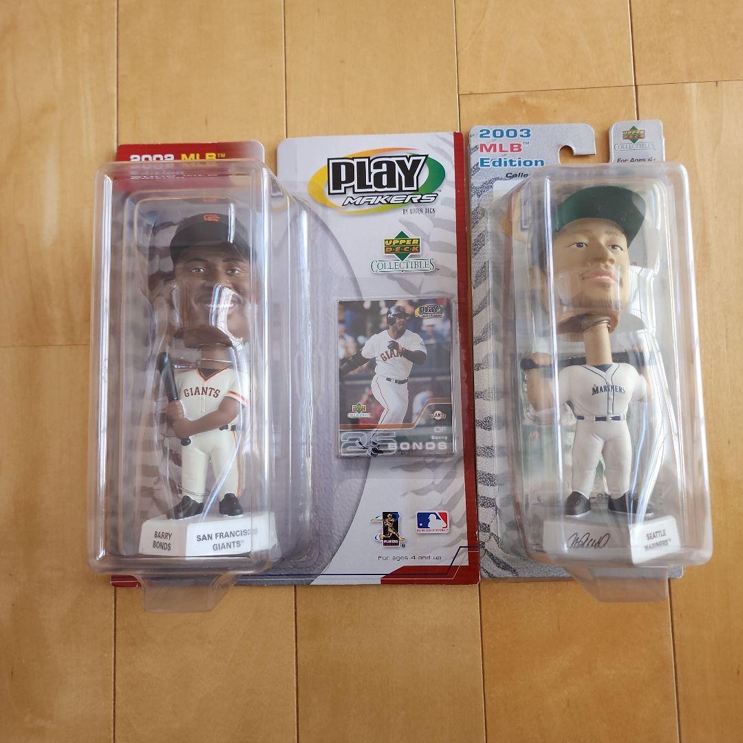 MLB Edition バリーボンズ イチロー ボブルヘッドセット　カード付 MLB Edition バリーボンズ イチロー ボブルヘッドセット カード付