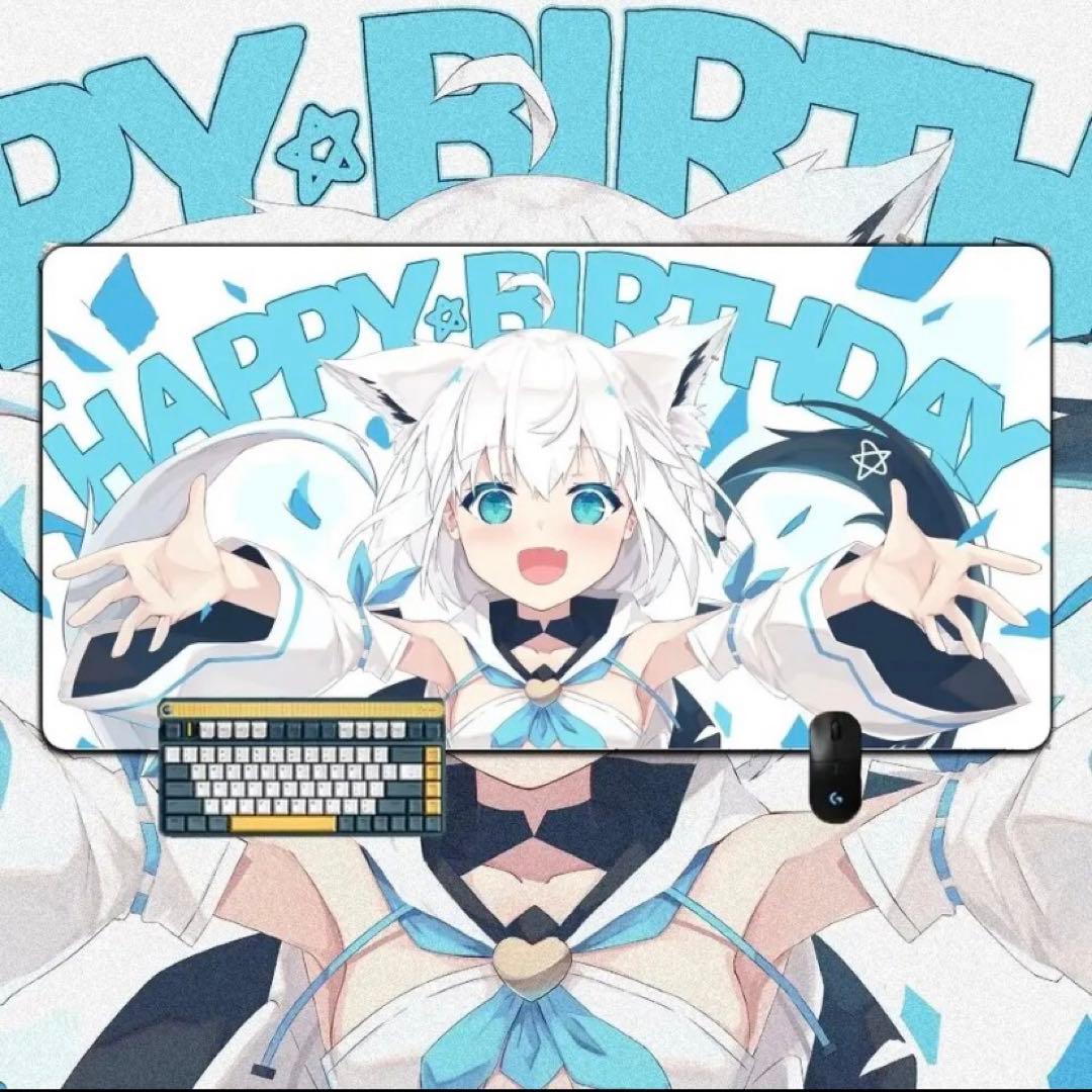 白上フブキ デスクマット マウスパッド ラバーマット プレイマット