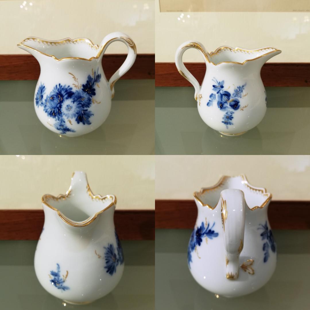 ◇1924～マイセン 青い花 カマイユ クリーマー シュガーポット - メルカリ