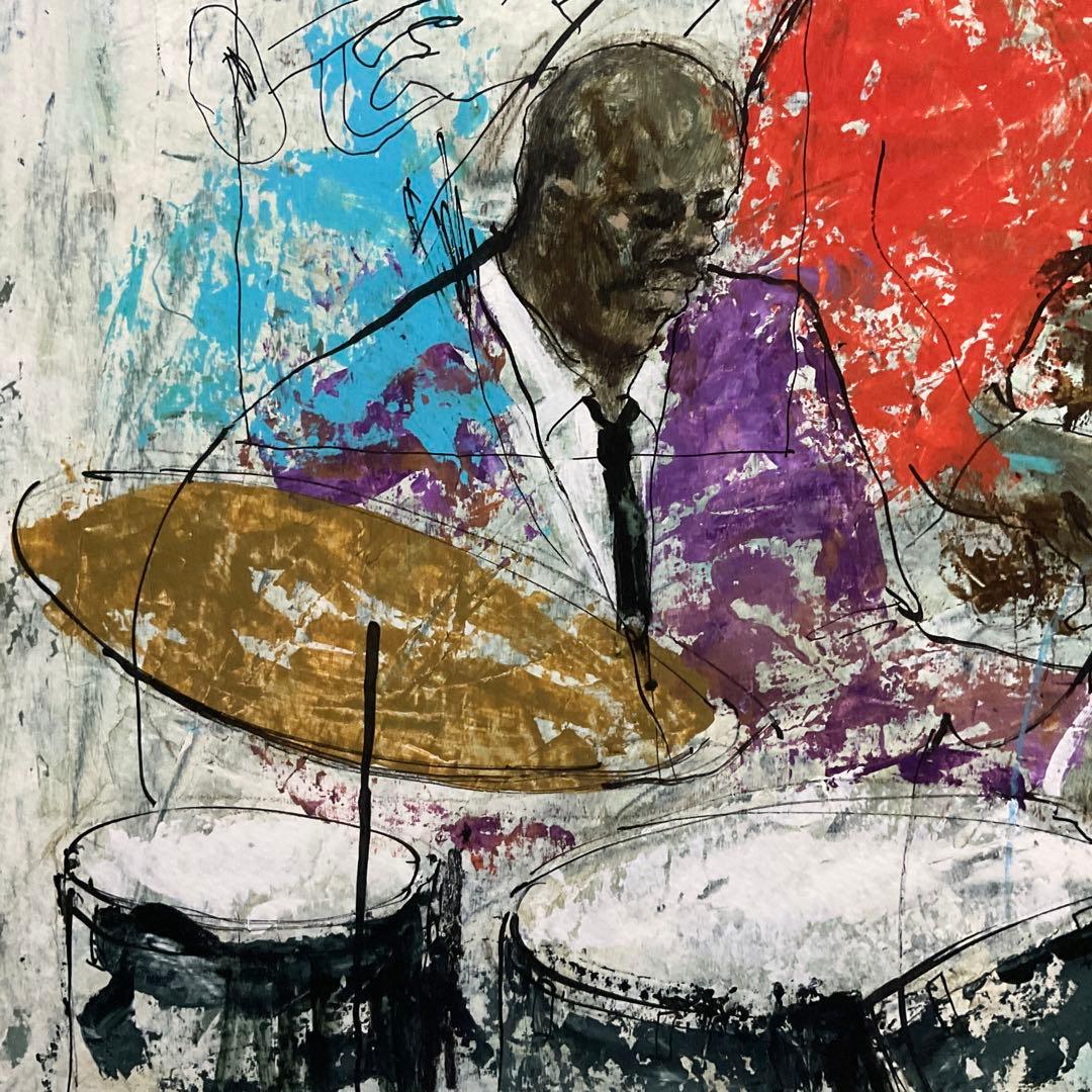 絵画・額縁・版画・津田耕・新品未使用・JAZZ・Excite・美術品