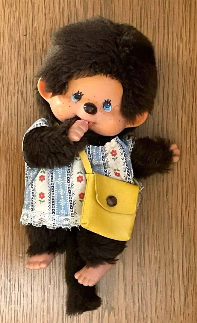 昭和レトロ70s モンチッチ ぬいぐるみ セキグチ 希少 ブルーアイ