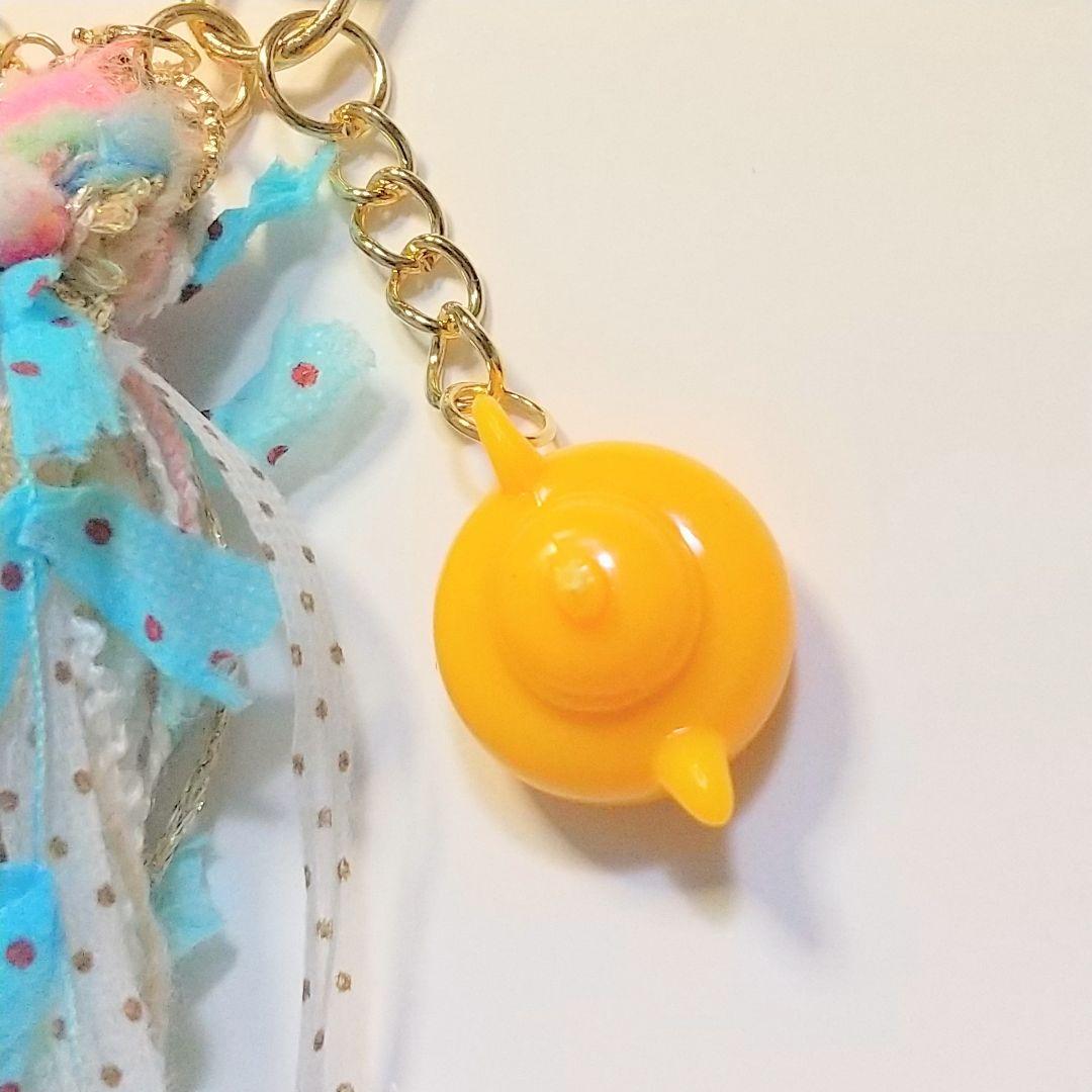 SOLD◇ハンドメイド 引き揃え糸 タッセル チャーム パフェ ゆめかわ