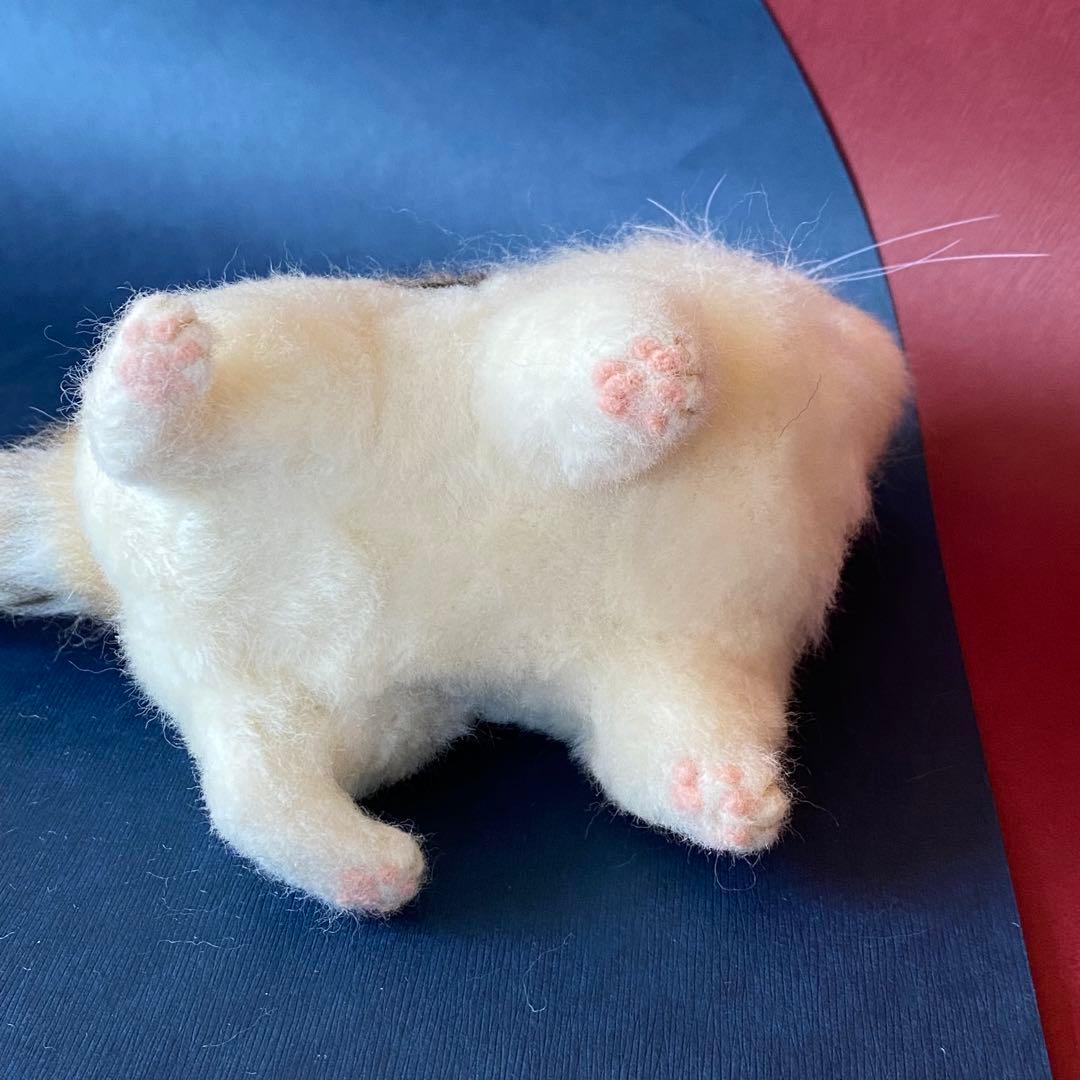 羊毛フェルト猫 全身タイプ リアル可愛い三毛のエキゾチックショート