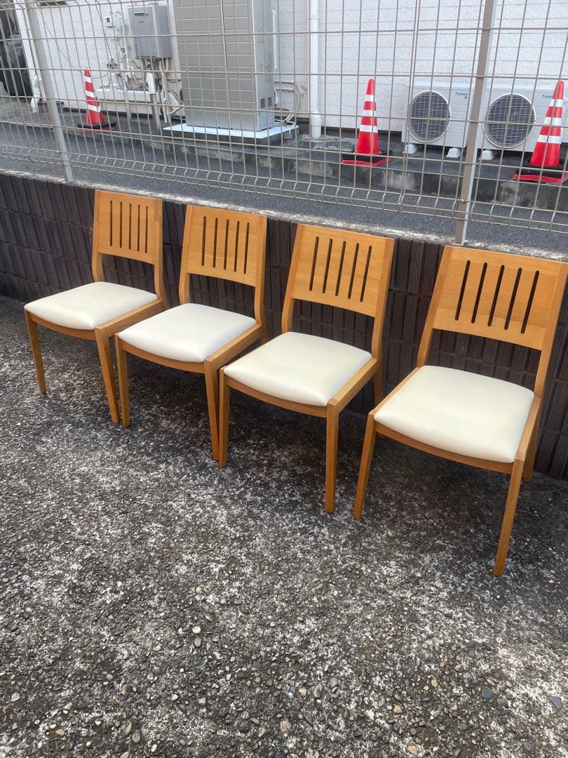 【引取限定】大塚家具　シネマ　木製ダイニングチェア 4脚セット　椅子　葛飾区 DC OTSUKA(大塚家具)のロングセラーシリーズ