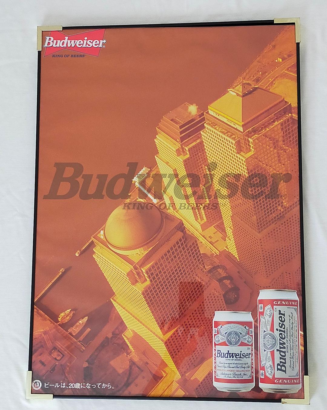 バドワイザーポスター52cm×72cm 非売品 額縁付 👚