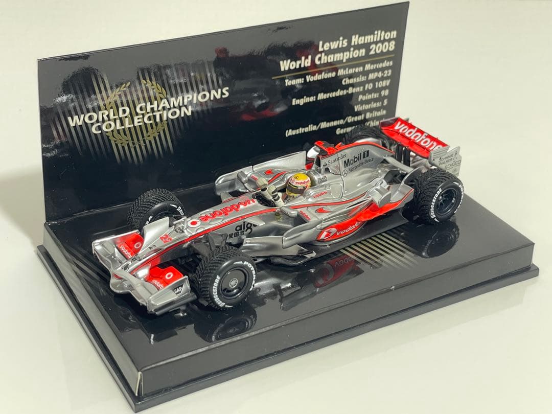 ミニチャンプス 1/43 マクラーレンメルセデス MP4-23 ハミルトン F1 McLaren F1 MP4-23 #22 Lewis Hamilton Brazil 2008 World Champion 1