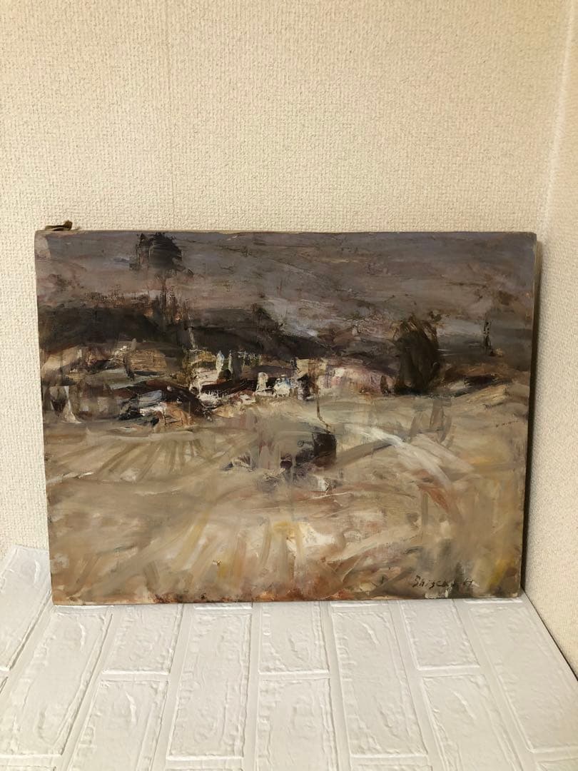 油絵（荒野）Ｐ10 立体複製名画 アルボー「荒野の群馬」 10号
