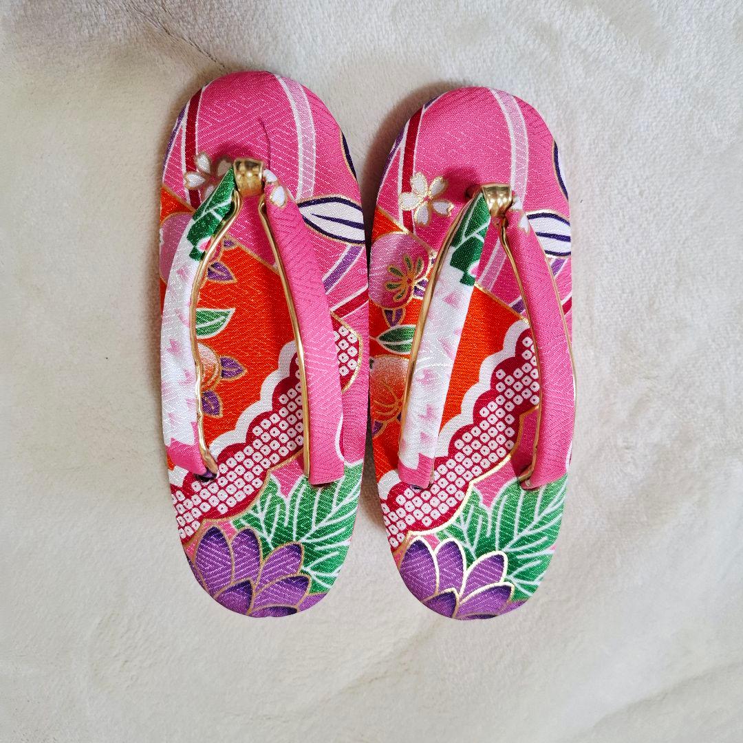 極美品【箱つき8点セット】七五三 子供用 花柄 ピンク 着物 記念