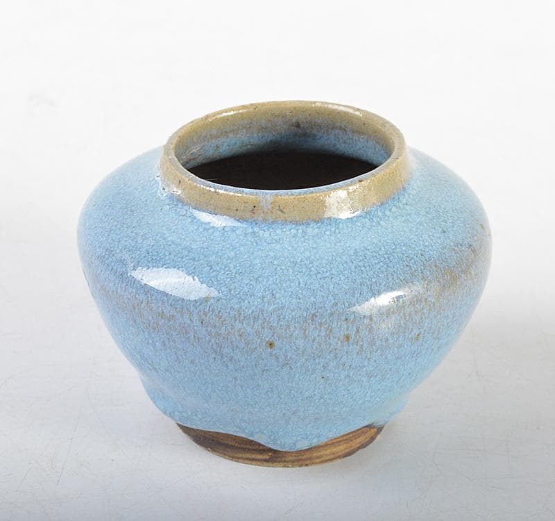 中国 汝窯 天青釉 茶入 茶壷 蓋・仕覆付 時代箱 M R4570 - メルカリ
