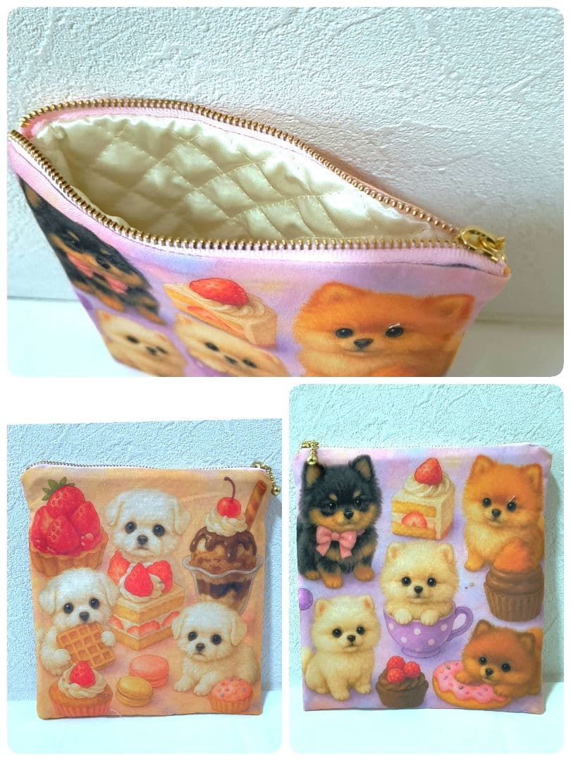 Yourelia様】ハンドメイドオーダー☆犬猫☆ポーチ&巾着&ハンカチ10点