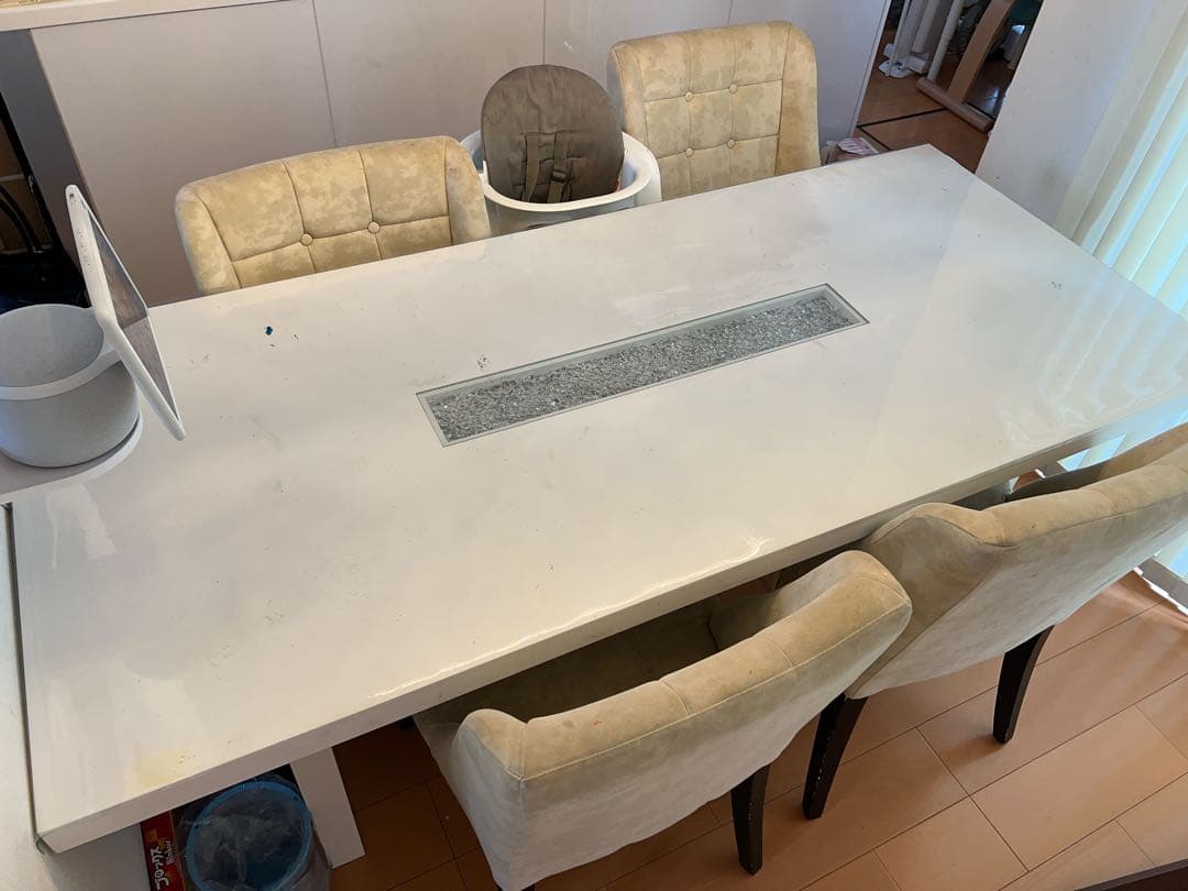 美品♡秋田木工 スワロフスキー ダイニングテーブル♡大塚家具 - メルカリ