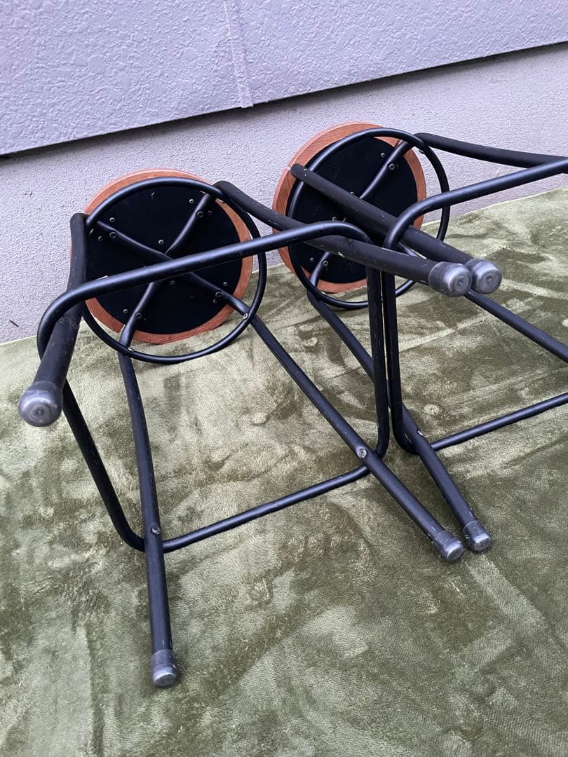廃盤 2脚セット 希少モデル IKEA AGNE スツール 椅子 パイン無垢材
