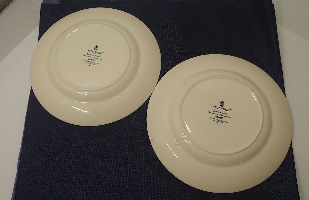 ウェッジウッド EDME 皿 Queen's ware ブルー 緑20.5センチ - メルカリ