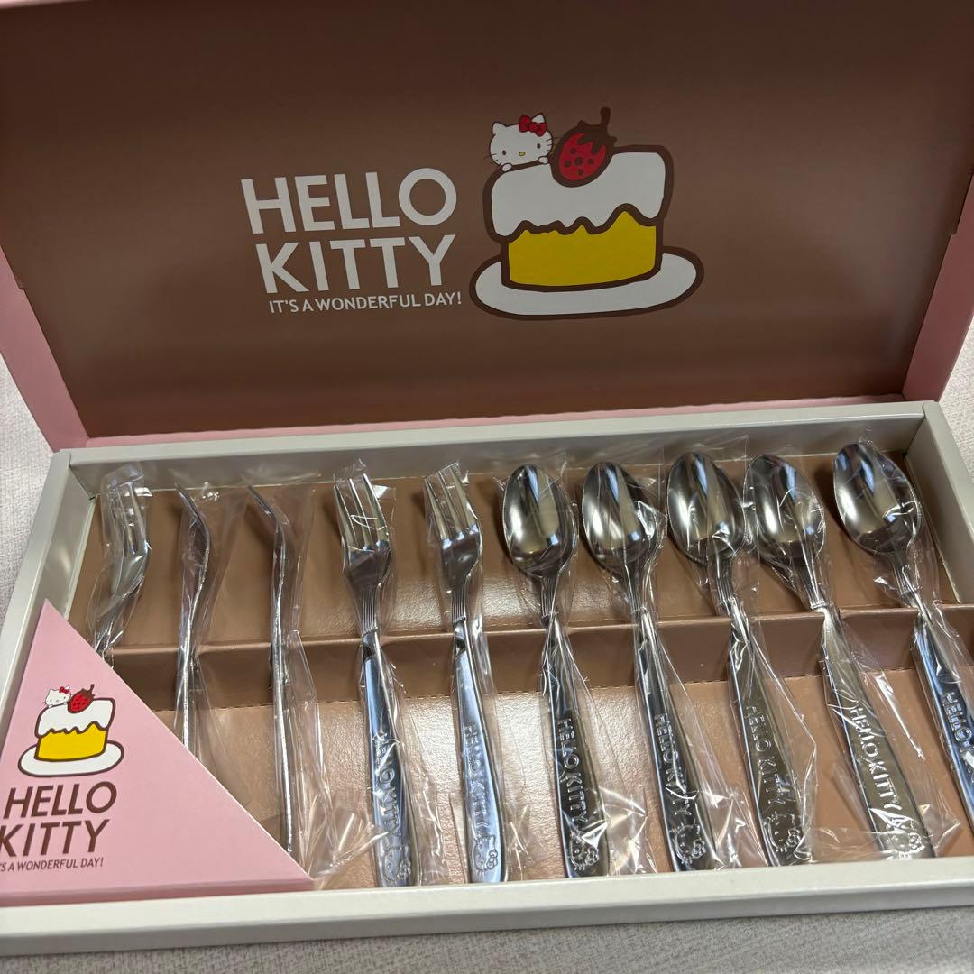 ハローキティ カトラリーセット KIT500 スプーン5本 フォーク5本 日本