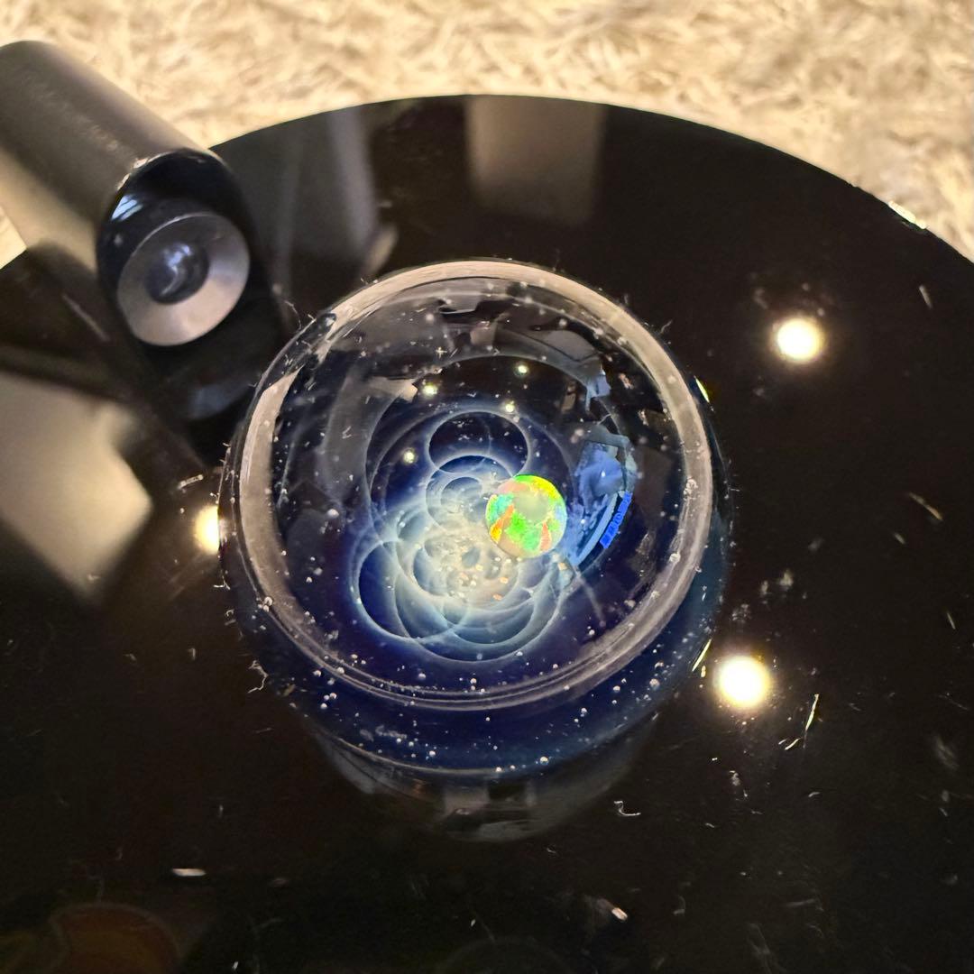 【正規品】+α 宇宙ガラス ミニマーブル ホワイトオパール LED展示台セット α [プラスアルファ] | 宇宙ガラス | Web抽選サイト]宇宙ガラス ミニ