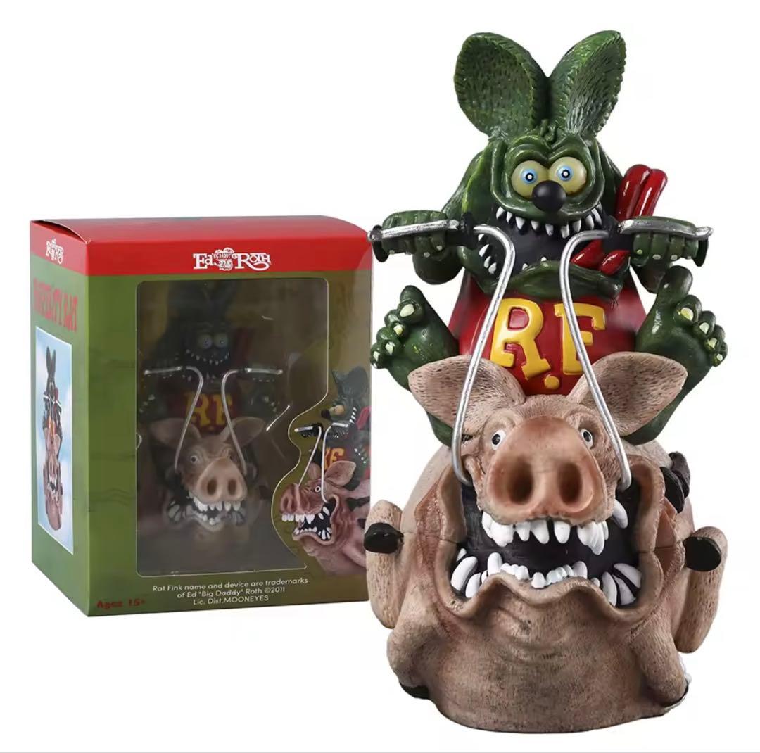 Roth Rat Fink ラットフィンク フィギュアバイク 豚 アメトイ - メルカリ