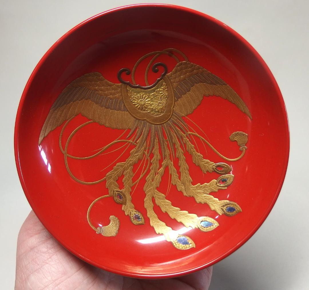時代蒔絵鳳凰図盃一対/隠れ蓑/宝尽くし/吉祥紋/酒盃/加賀蒔絵 - メルカリ
