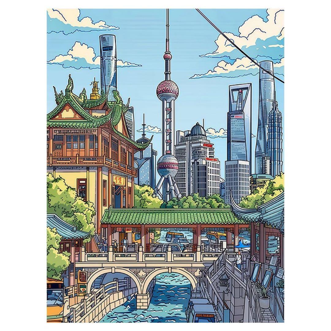 上海の都市風景イラスト publicdomainq-0018958heynjh.jpg
