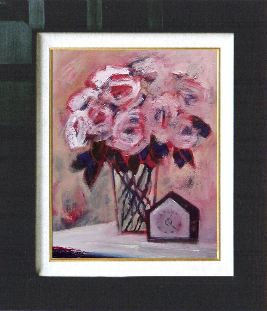 油絵 菅家令子 絵 絵画 インテリア uF6-112502 花 ばら - メルカリ