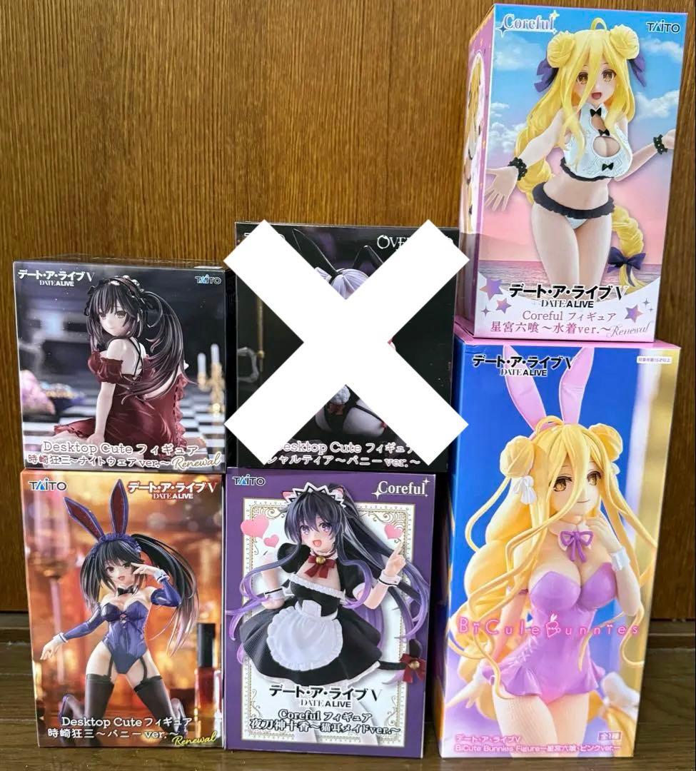 デート ア ライブ フィギュア 6種 セット 時崎狂三 星宮六喰 夜刀神十