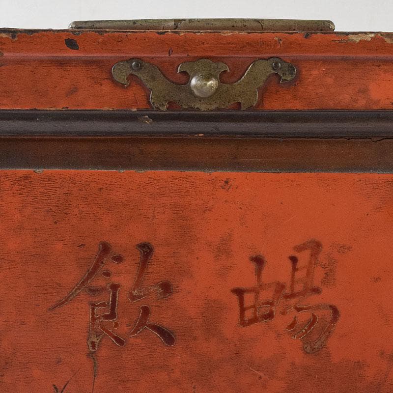 中国 竹嵌 骨牌 背竹牌 麻雀牌 花鳥文蒔絵朱塗箱付 D 8707 - メルカリ