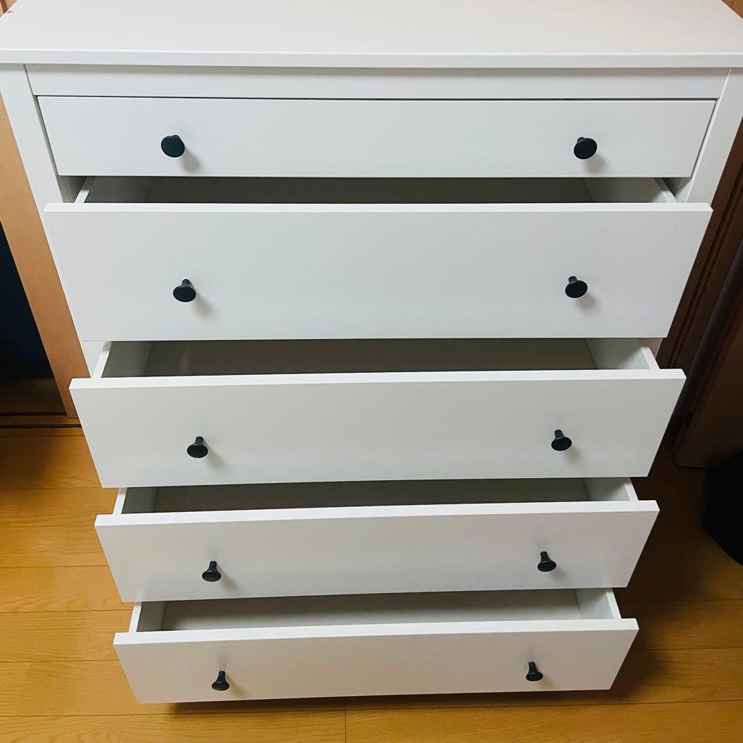 引っ越しに伴い6/19まで出品予定】IKEA コッパン 5段チェスト イケア