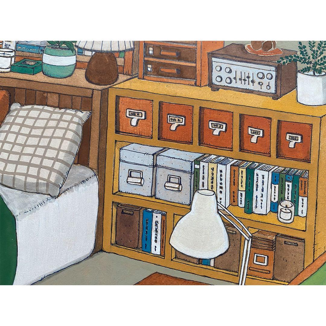 《送料無料》原画「くつろぐ3匹」猫イラスト 水彩画