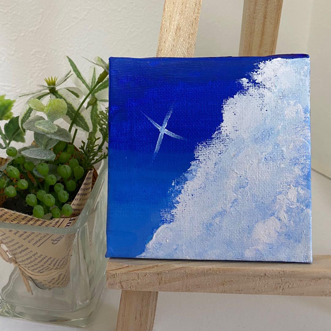 絵画 「空」 アクリル画 原画 ミニキャンバス - メルカリ