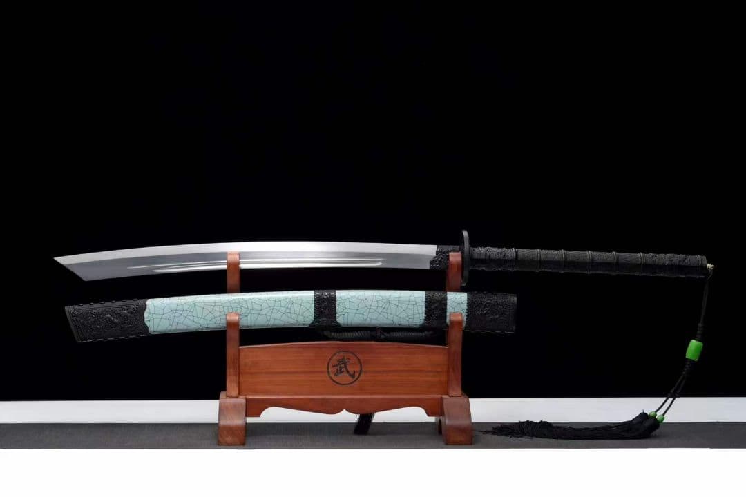 延長版）【青鱗康熙戦刀】古兵器 武具 刀装具 日本刀 模造刀