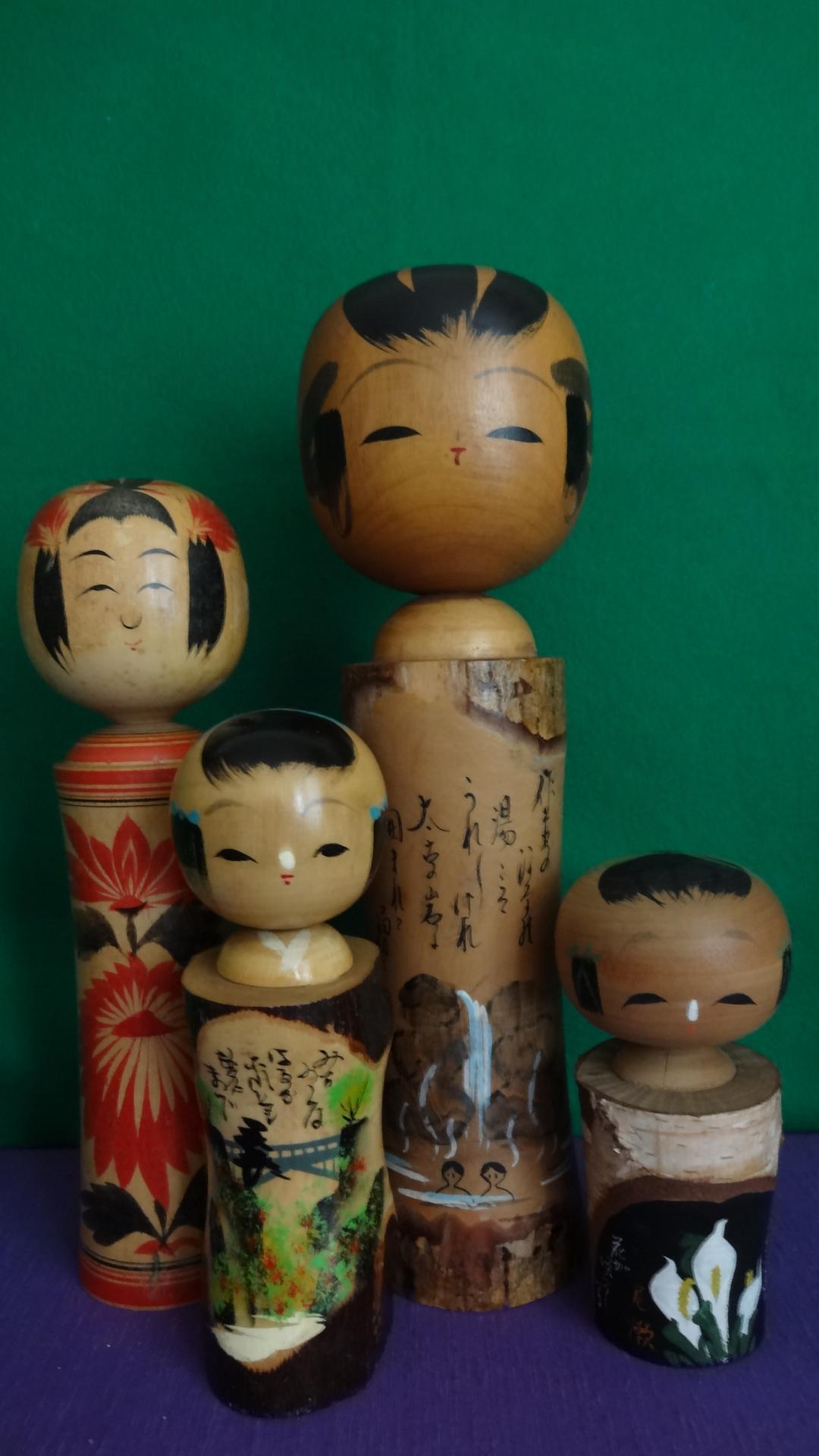 こけし 宮城県（ 作並・仙台・鳴子 ）群馬県（ 尾瀬 ）作者印有 日本伝統工芸品 こけし 宮城県（ 作並・仙台・鳴子 ）群馬県（ 尾瀬 ）作者印有 日本