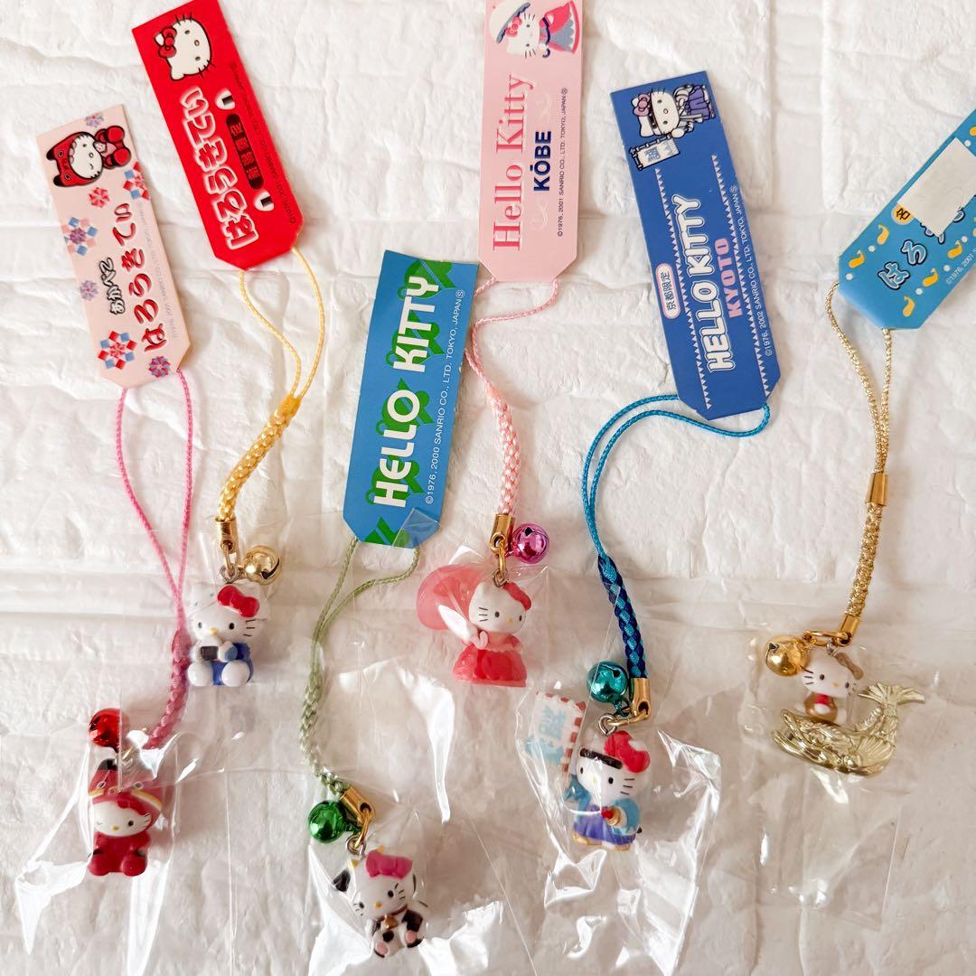 【新品未開封】③ご当地ハローキティちゃん根付けストラップ6点セット✨激レア✨ 激レア 希少 韓国限定 ペア 未開封 当時物 ご当地ハローキティ