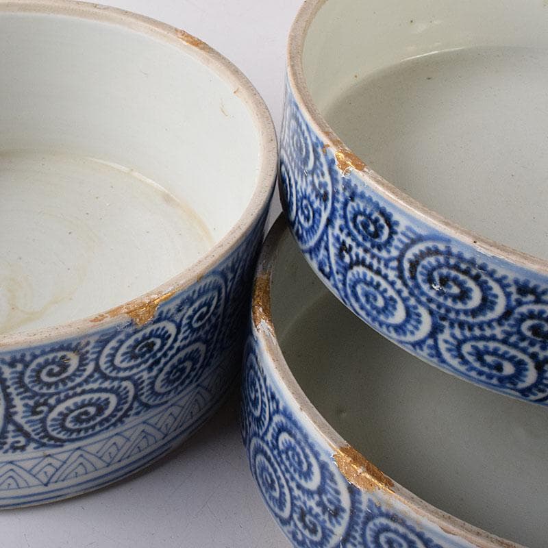 伊万里焼 古伊万里 染付 蛸唐草文 四段重箱 C R8464H - メルカリ