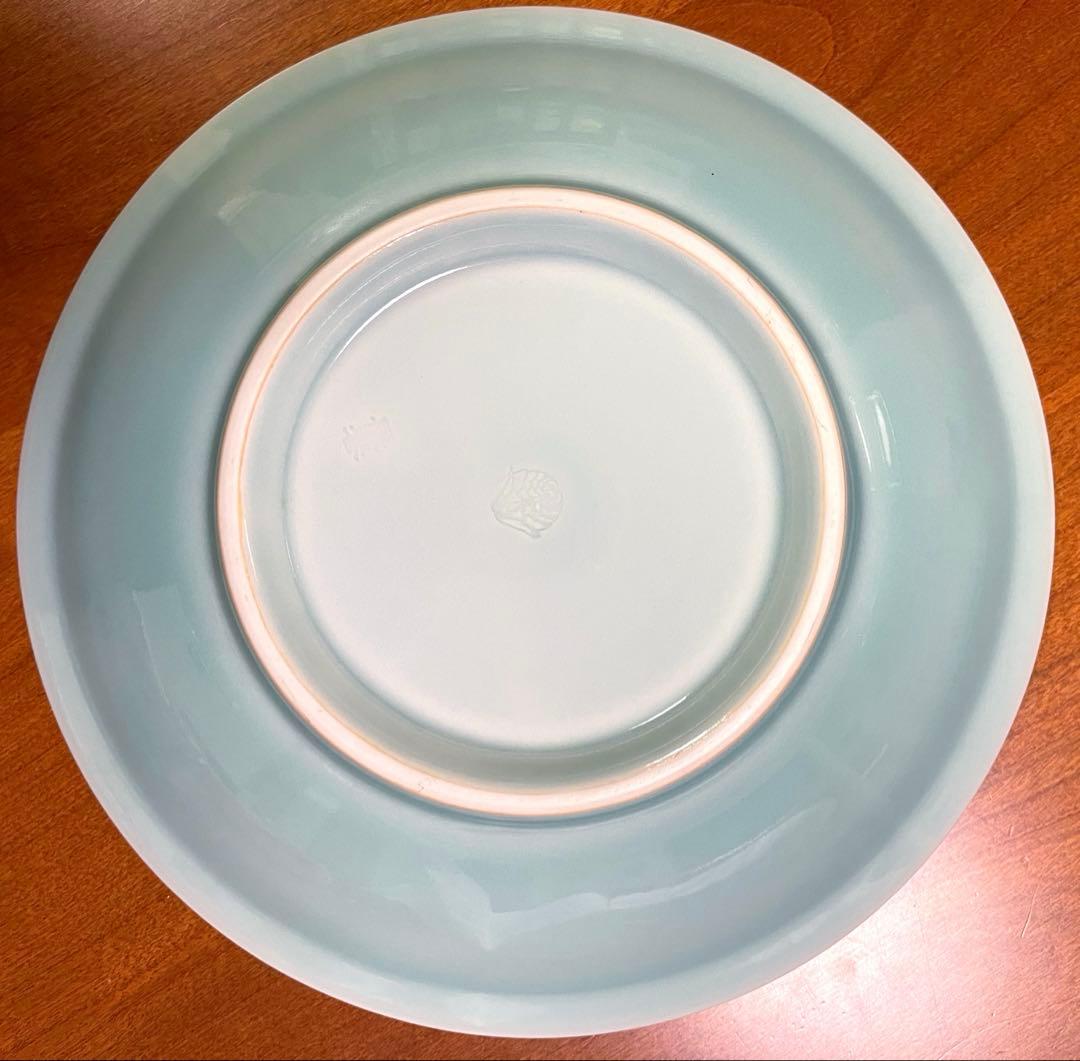 小笠原長春 青磁皿 紫陽花