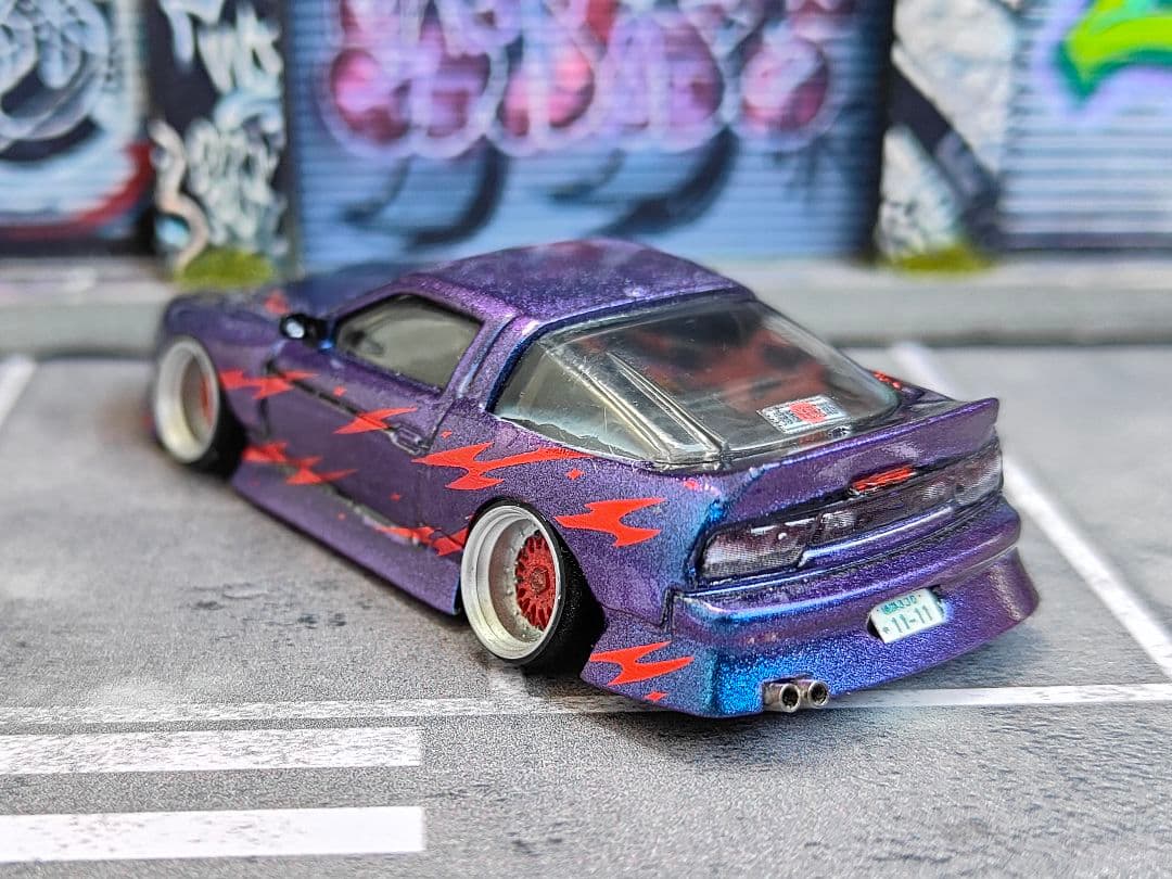 ホットウィールカスタム 日産 180sx フルエアロ マジョーラ トミカ改造