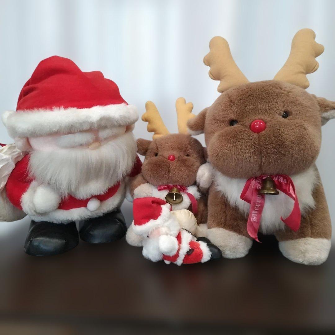 昭和レトロ チムニーワールド サンタ トナカイ ぬいぐるみセット