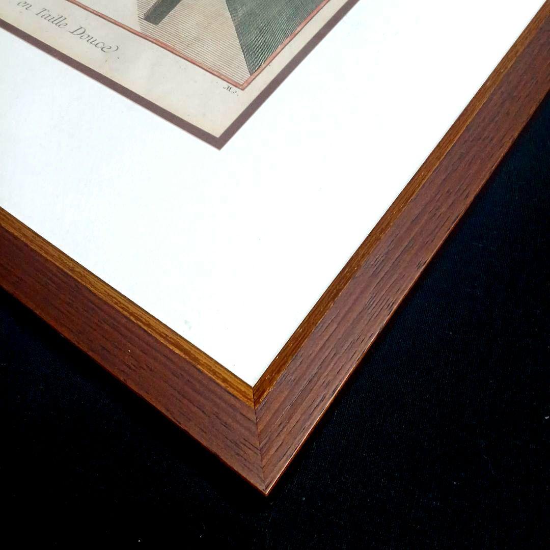 額装品 古典版画 18世紀 ディドロー 百科全書 「銅版印刷」 極美品