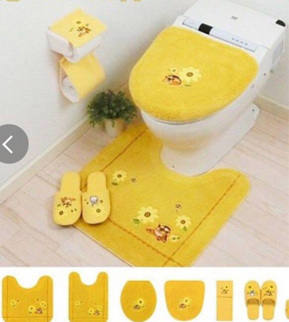 2シリーズセット　ジブリ　となりのトトロ　ネコバス　トイレマットセット　新品 Amazon｜となりのトトロ ねこバス トイレマット セット 4点 イエロー