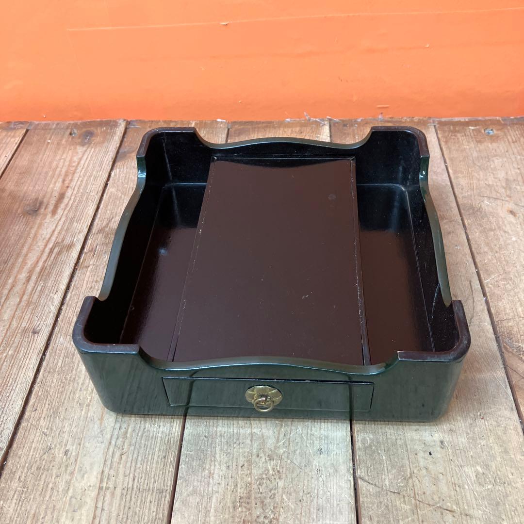 D-5 吉原重 時代物 野弁当 漆器 お重箱 提重 木製 蒔絵 桐箱入り 骨董