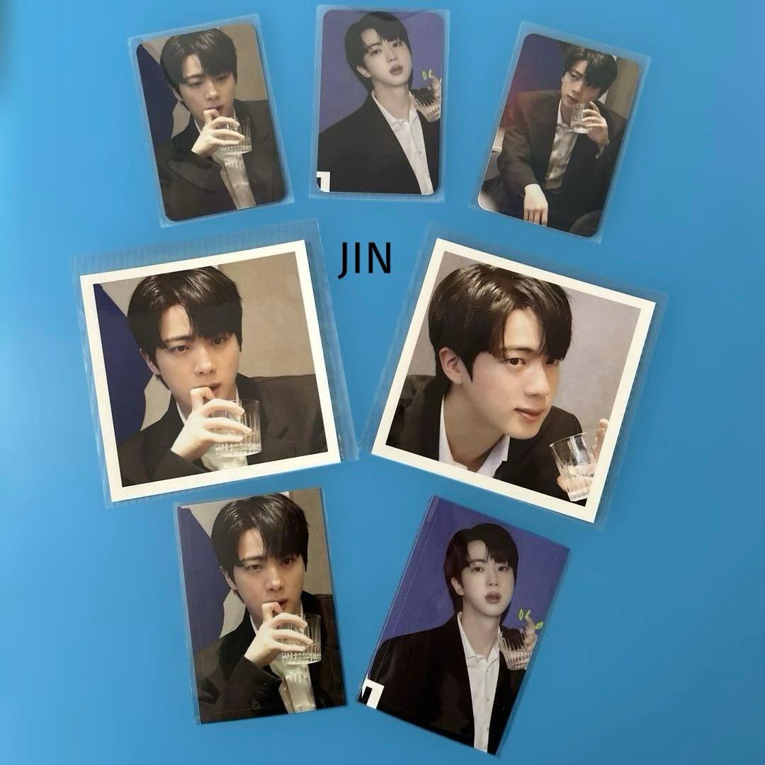 BTS JIN 両面ホログラムフォトカード・ましかくフォト・ステッカー