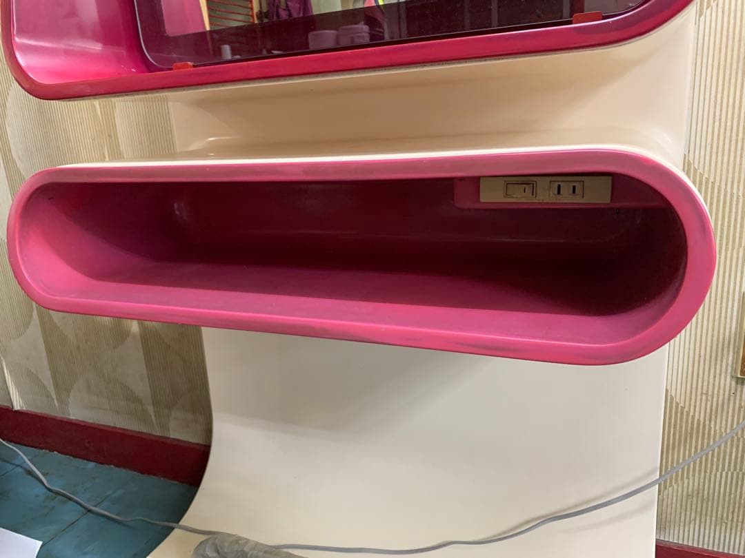 【良品】ピエールカルダン　ミラー　レッド　美容室