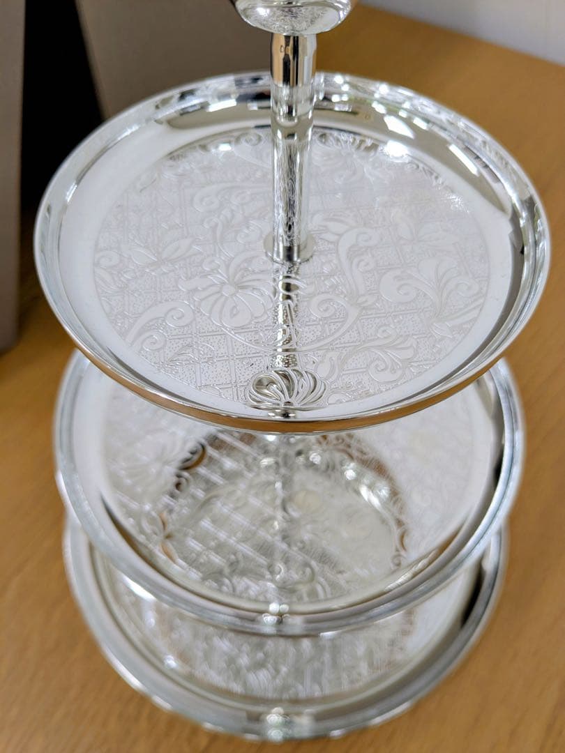 m様 専用 新品 未使用品 クリストフル ケーキスタンド3段 シルバー