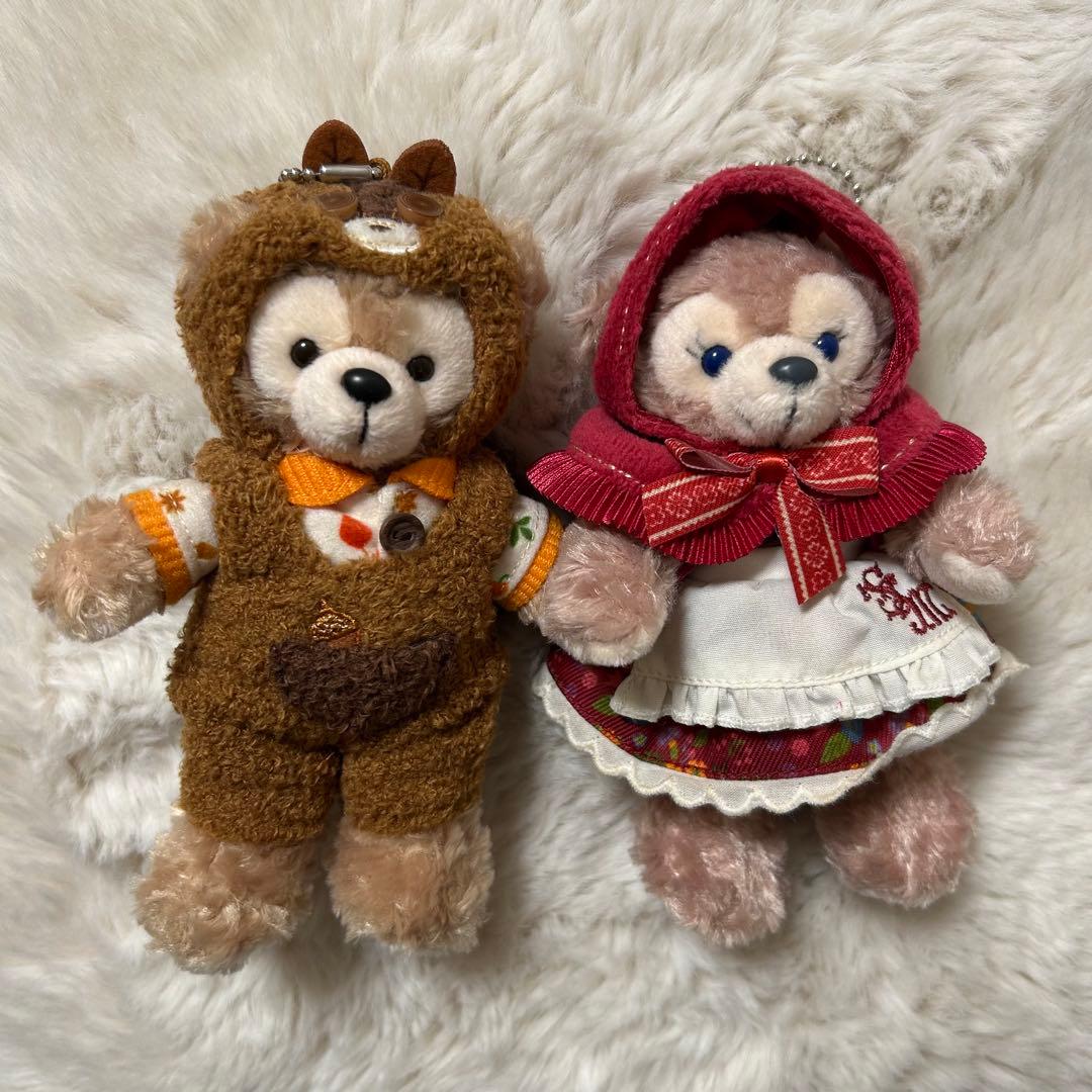 ディズニーシー ぬいぐるみバッジ ダッフィー シェリーメイ 秋のぼう
