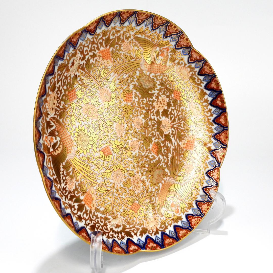 豪華絢爛 其泉作 色絵金彩鳳凰文 三足 盛皿 取皿 1枚 中皿 2枚 逸品