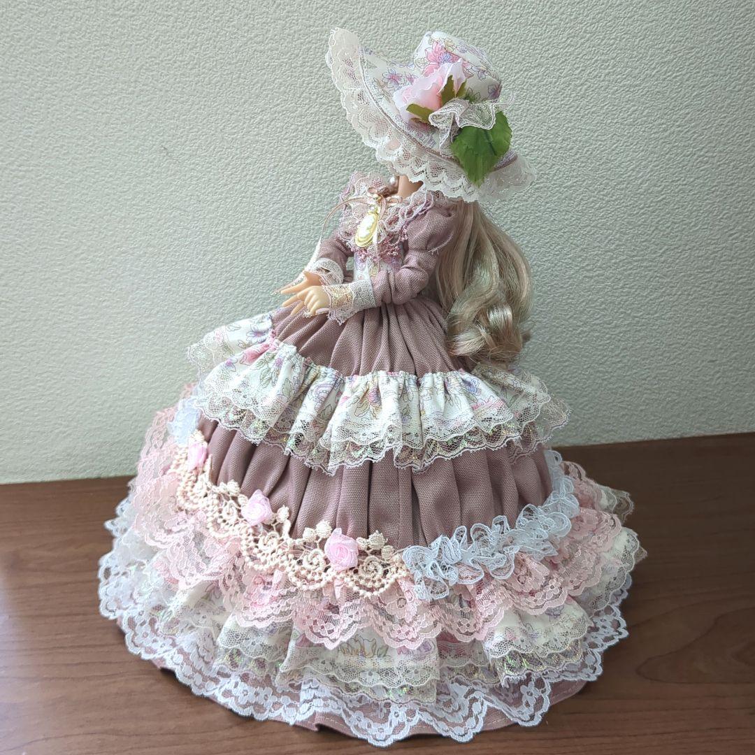 ゆ*ん様 ジェニーフレンド27cmドール服 くすみピンク♡レースとギャザーの