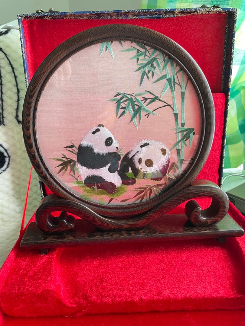 如意刺繍置物 中国-廃盤商品